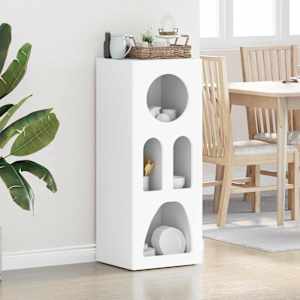 Strani šal Bela 40 x 35 x 100,5 cm Konstruiran les