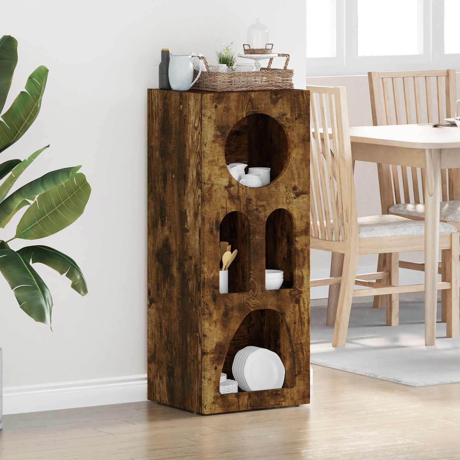 Kõide Suitsetatud tamm 40 x 35 x 100.5 cm Tehispuit