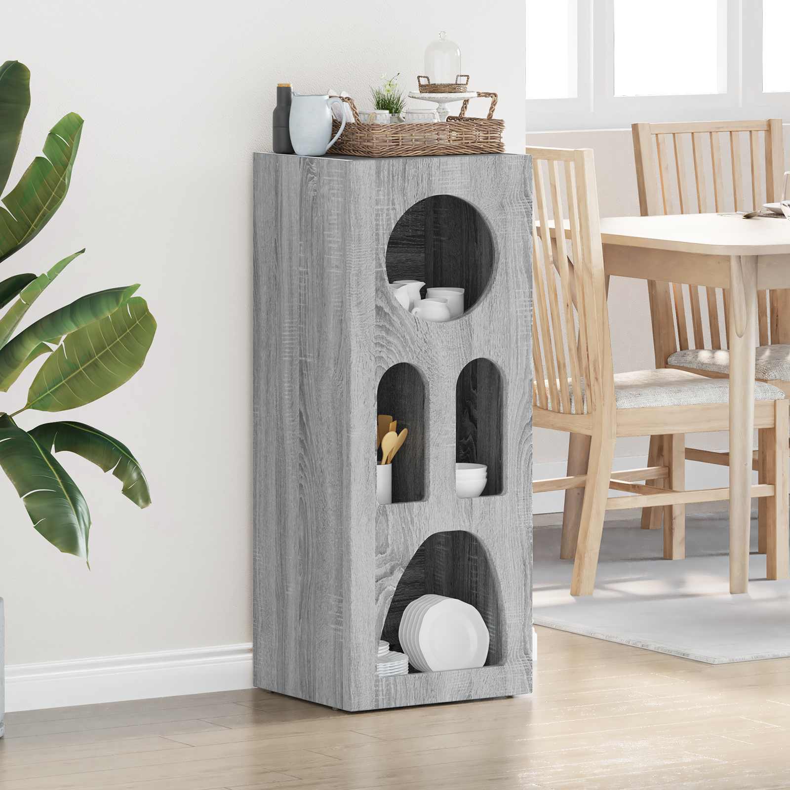 vidaXL Bufet Gri Sonoma 40 x 35 x 100.5 cm Lemn compozit