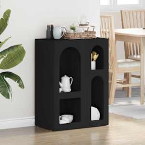 Strani šal Črna 59 x 35 x 80.5 cm Konstruiran les