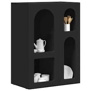 Servírovací skříň ELST Černá 59 x 35 x 80.5 cm kompozitní dřevo - obrázek 3