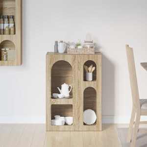 Servírovací skříň ELST Sonoma dub 59 x 35 x 80.5 cm - obrázek 4
