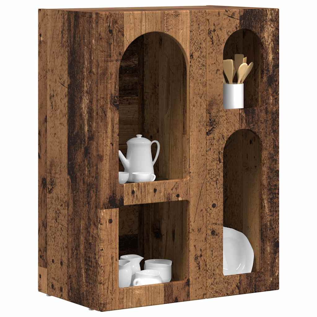 vidaXL Dressoir Oudhout 59 x 35 x 80.5 cm Bewerkt hout
