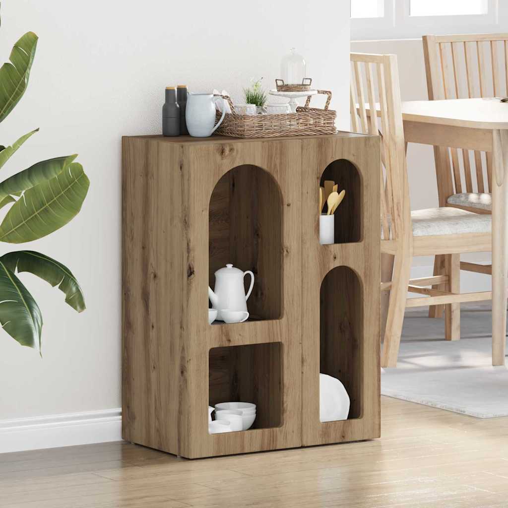 vidaXL Bufet Stejar Artizanal 59 x 35 x 80.5 cm Lemn compozit