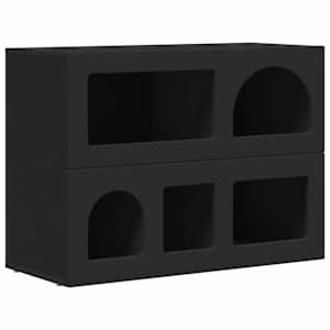Servírovací skříň ELST Černá 80.5 x 35 x 59 cm kompozitní dřevo - obrázek 2