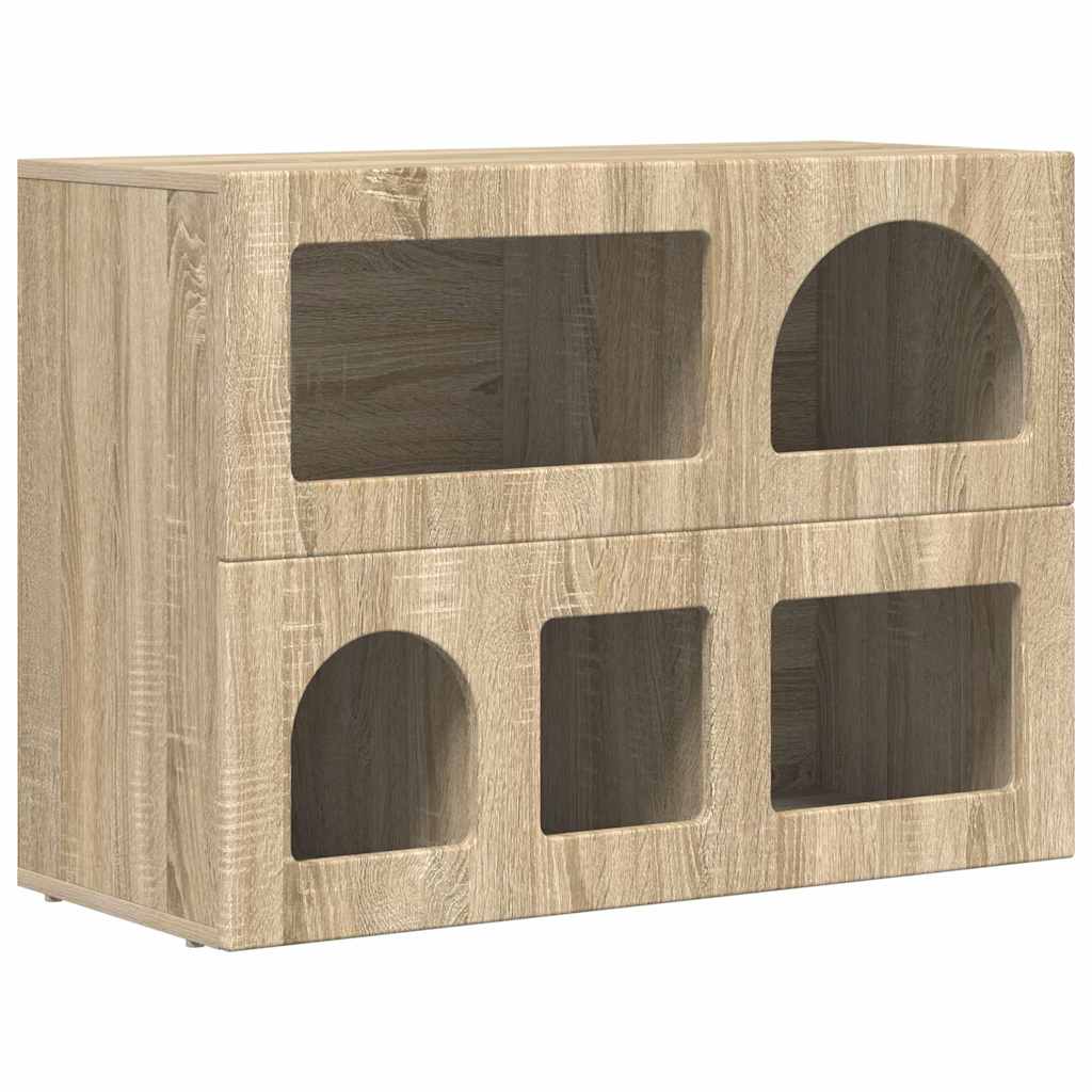 Thumbnail - vidaXL Sideboard Sonoma-Eiche 80,5 x 35 x 59 cm Holzwerkstoff