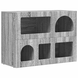 Servírovací skříň ELST Šedá Sonoma 80.5 x 35 x 59 cm - obrázek 2
