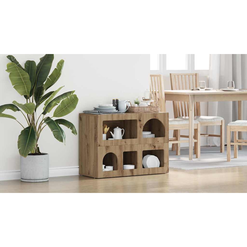 vidaXL Sideboard Artisan-Eiche 80,5 x 35 x 59 cm Holzwerkstoff – Bild 11
