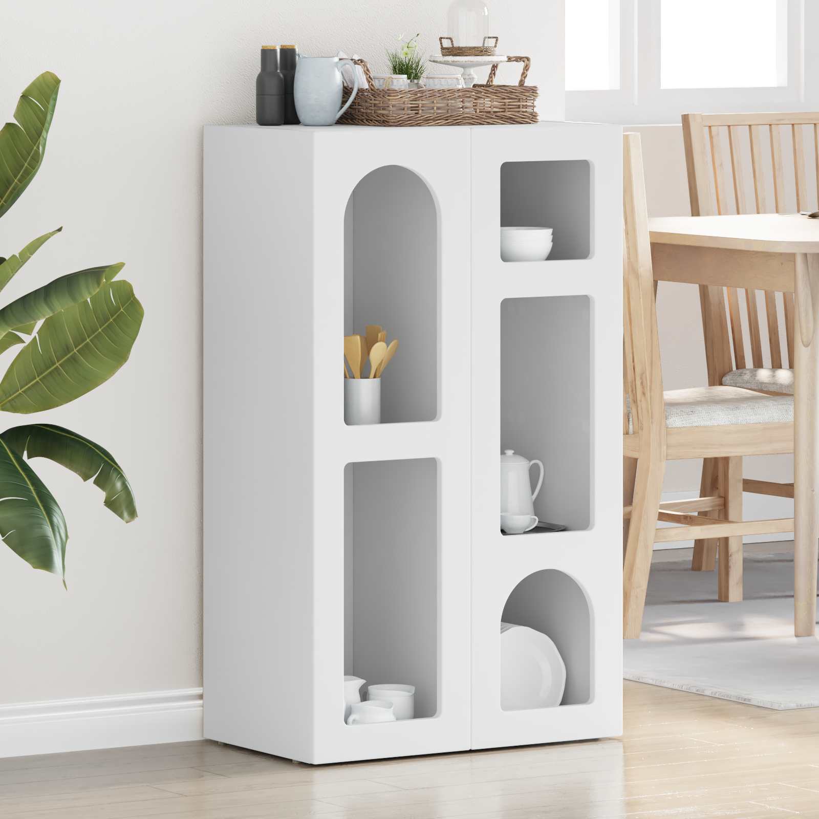 vidaXL Bufet Alb 59 x 35 x 100,5 cm Lemn compozit