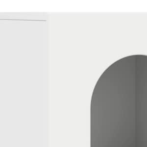 Servírovací skříň ELST Bílá 100 x 35 x 59 cm kompozitní dřevo - obrázek 9