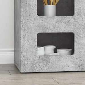 Servírovací skříň ELST Betonově šedá 100 x 35 x 59 cm - obrázek 5