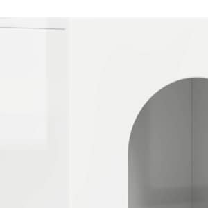 Servírovací skříň ELST Vysoce lesklá bílá 100 x 35 x 59 cm - obrázek 9
