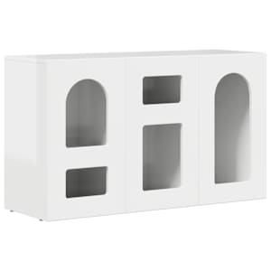 Servírovací skříň ELST Vysoce lesklá bílá 100 x 35 x 59 cm - obrázek 2