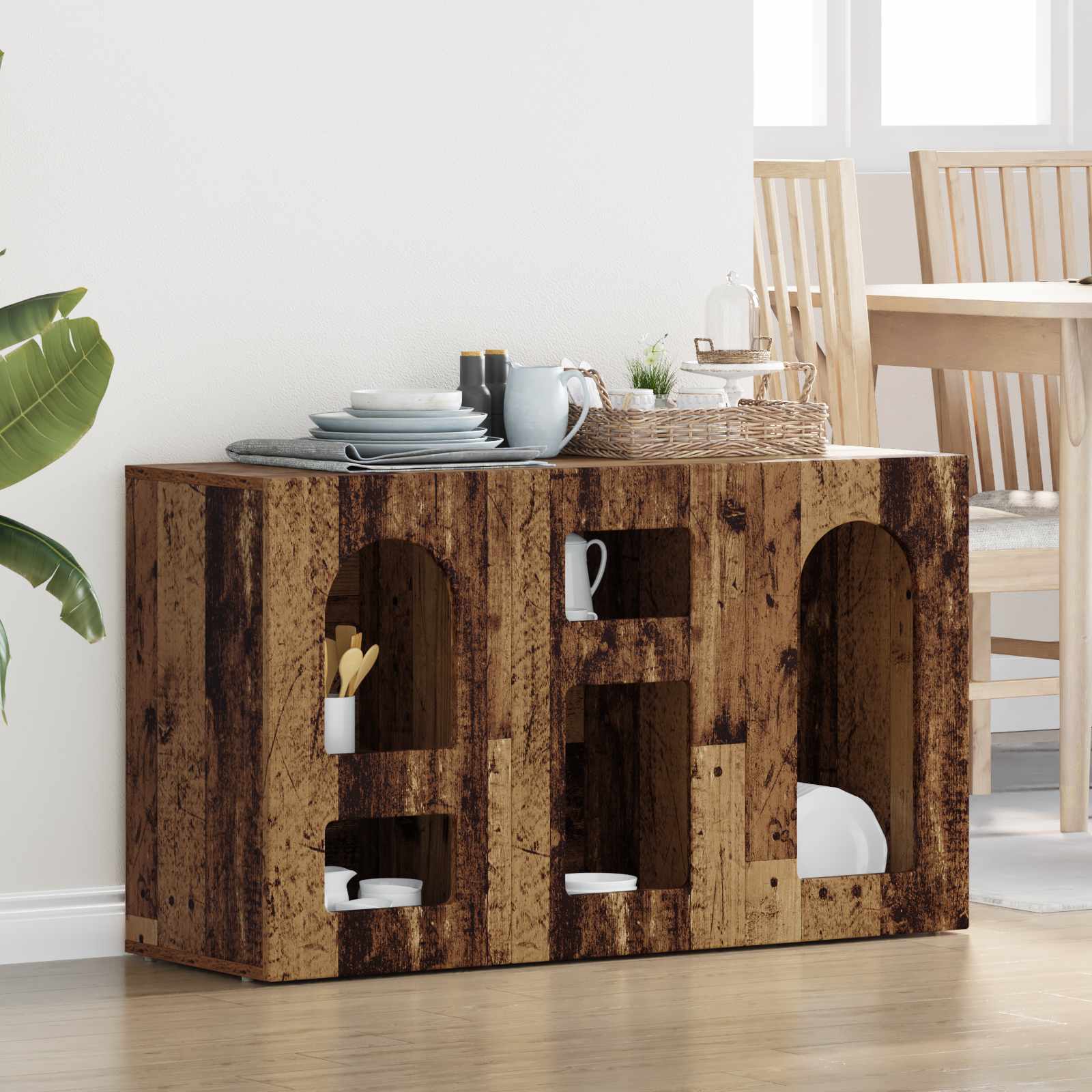 vidaXL Bufet Lemn vechi 100 x 35 x 59 cm Lemn compozit