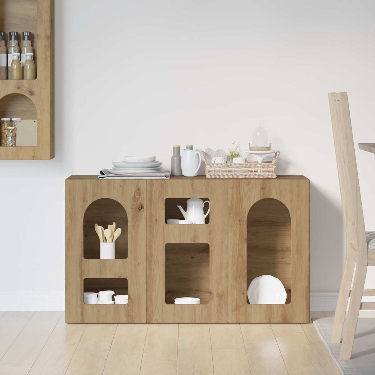 Sideboard ELST 100 x 35 x 59 cm Konstrueret træ - Billede 4