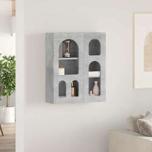 Závěsná skříňka s policí ELST Betonově šedá 59 x 20 x 71,5 cm - obrázek 4