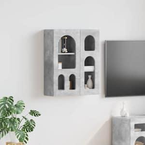 Viseča omarica Betonsko siva 59 x 20 x 71.5 cm Konstruiran les