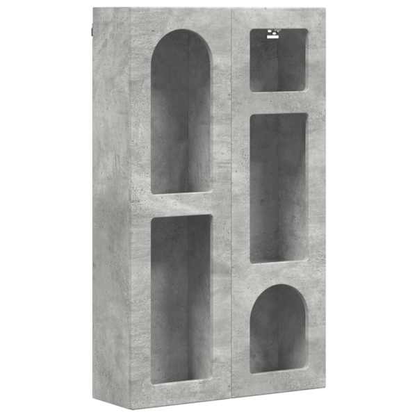 vidaXL Seinakapp riiuliga ELST Betoonhall 59 x 20 x 100 cm Tehispuit