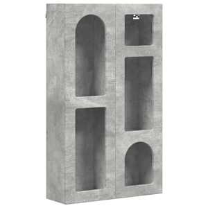 Závěsná skříňka s policí ELST Betonově šedá 59 x 20 x 100 cm - obrázek 2