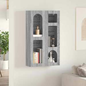 Závěsná skříňka s policí ELST Šedý Sonoma 59 x 20 x 100 cm - obrázek 4