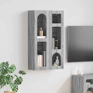 Viseča omarica Siva Sonoma 59 x 20 x 100 cm Konstruiran les