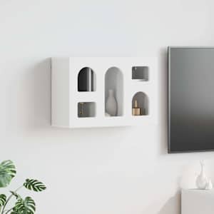 Viseča omarica s polico Bela 60 x 20 x 40 cm Konstruiran les