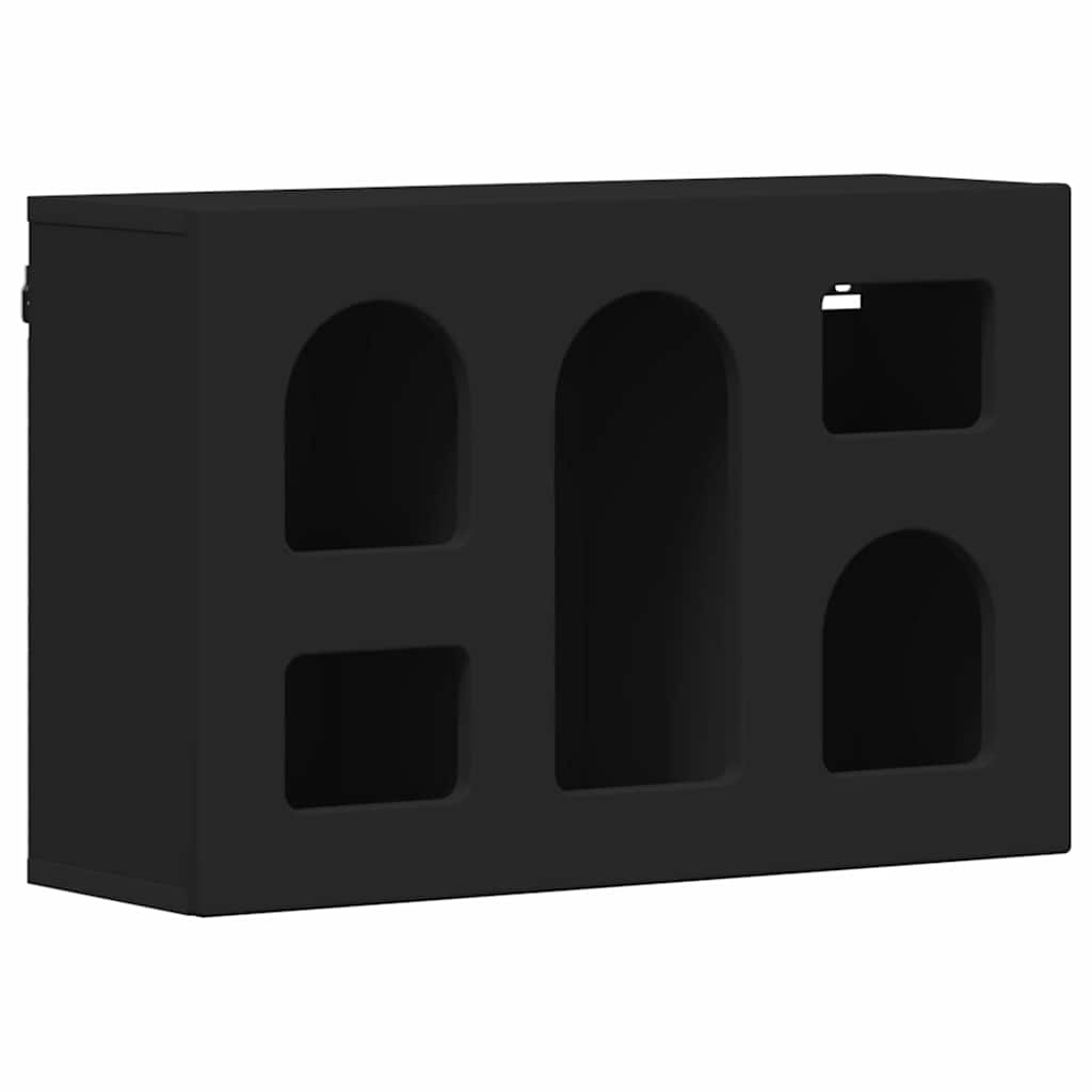 Thumbnail - vidaXL Hängeschrank mit Regal Schwarz 60 x 20 x 40 cm Holzwerkstoff