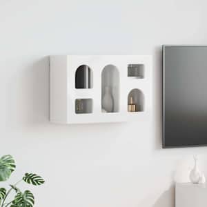 Viseča omarica Visok sijaj bela 60 x 20 x 40 cm Konstruiran les