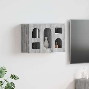 Viseča omarica Siva Sonoma 60 x 20 x 40 cm Konstruiran les