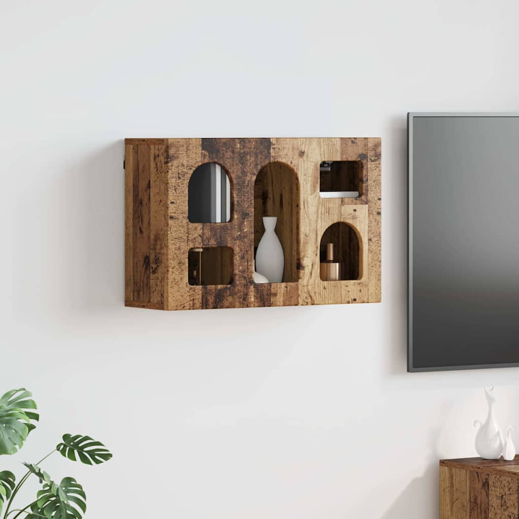 Henkarikaappi hyllyllä Vanha puu 60 x 20 x 40 cm Tekninen puu