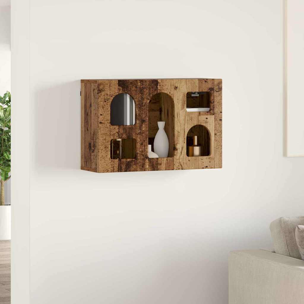 Henkarikaappi hyllyllä Vanha puu 60 x 20 x 40 cm Tekninen puu - Image 4