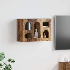 Závěsná skříňka s policí ELST Staré dřevo 60 x 20 x 40 cm - obrázek 1