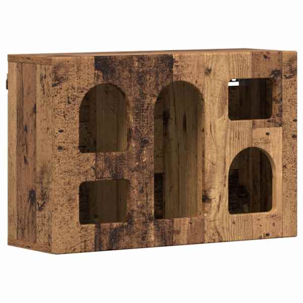 vidaXL Seinakapp riiuliga ELST Vana puit 60 x 20 x 40 cm Tehispuit