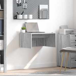 Stenska miza Siva Sonoma 60 x 45 x 30 cm Konstruiran les
