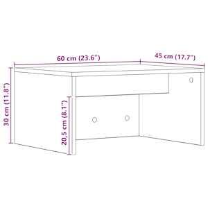 Nástěnný stolek Staré dřevo 60 x 45 x 30 cm kompozitní dřevo - obrázek 11