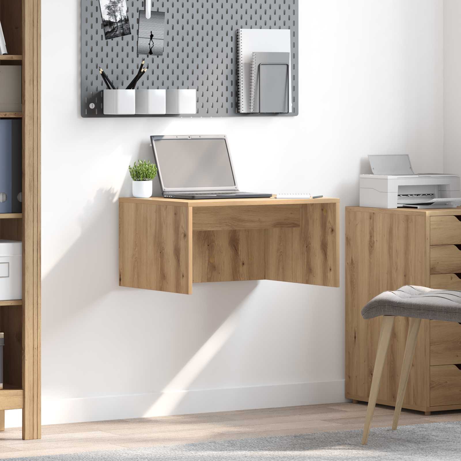 vidaXL Wandtisch Artisan-Eiche 60 x 45 x 30 cm Holzwerkstoff