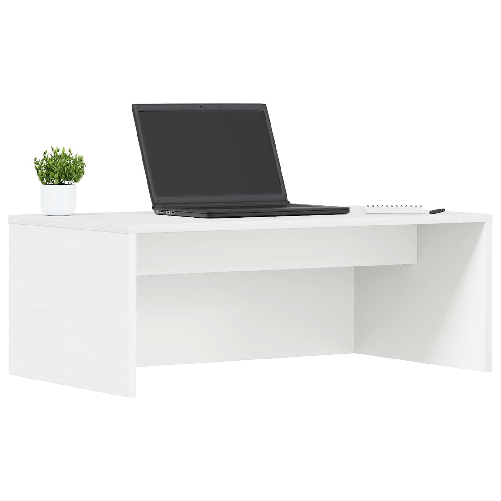 vidaXL Aan de muur bevestigd bureau Wit 80 x 45 x 30 cm Bewerkt hout