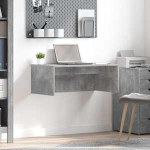 Stenska miza Betonsko siva 80 x 45 x 30 cm Konstruiran les