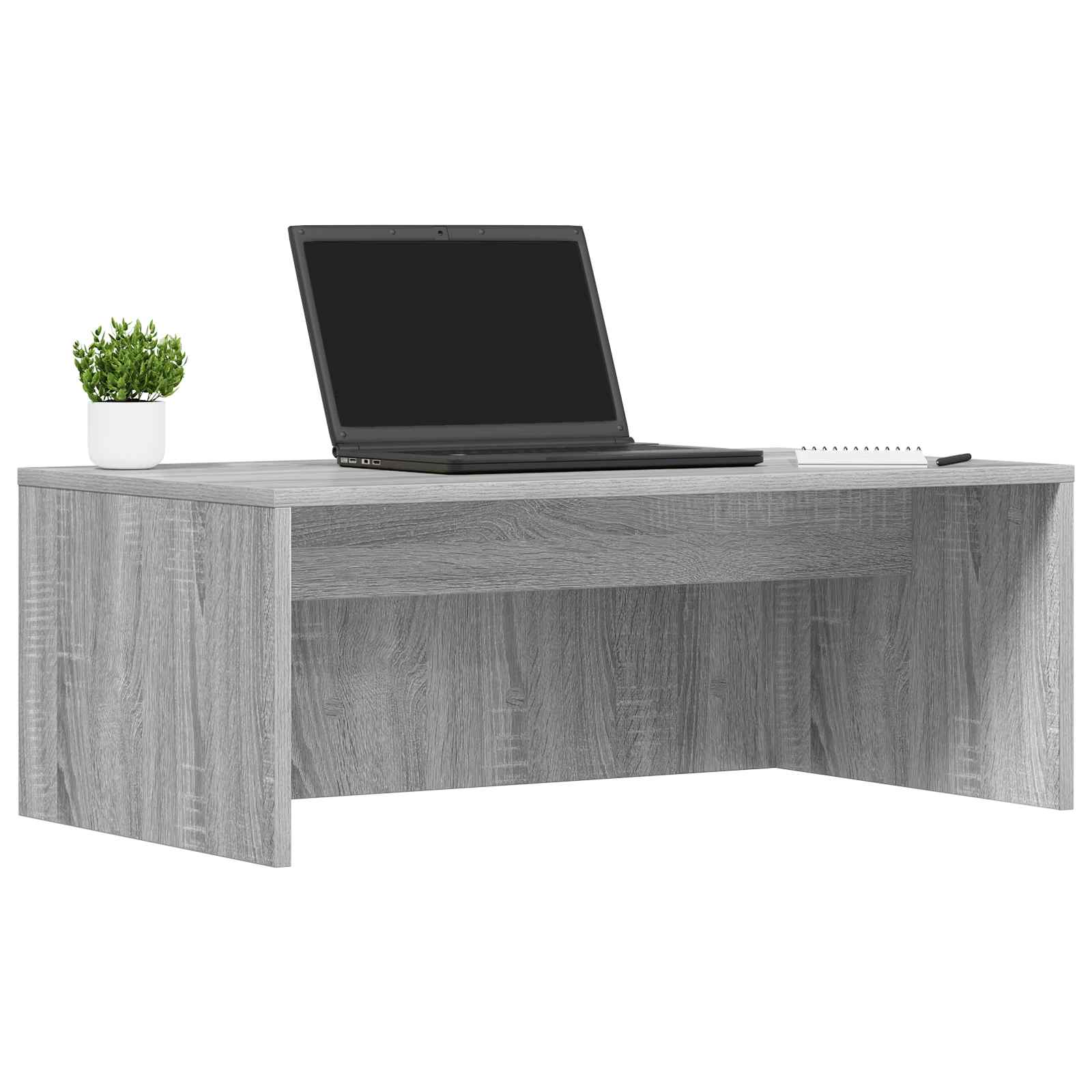 vidaXL Aan de muur bevestigd bureau Grijs Sonoma 80 x 45 x 30 cm