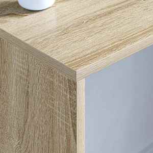 Nástěnný stolek Sonoma dub 100 x 45 x 30 cm kompozitní dřevo - obrázek 4