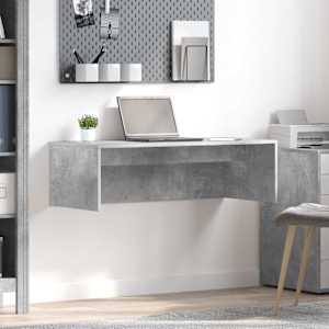 Stenska miza Betonsko siva 100 x 45 x 30 cm Konstruiran les