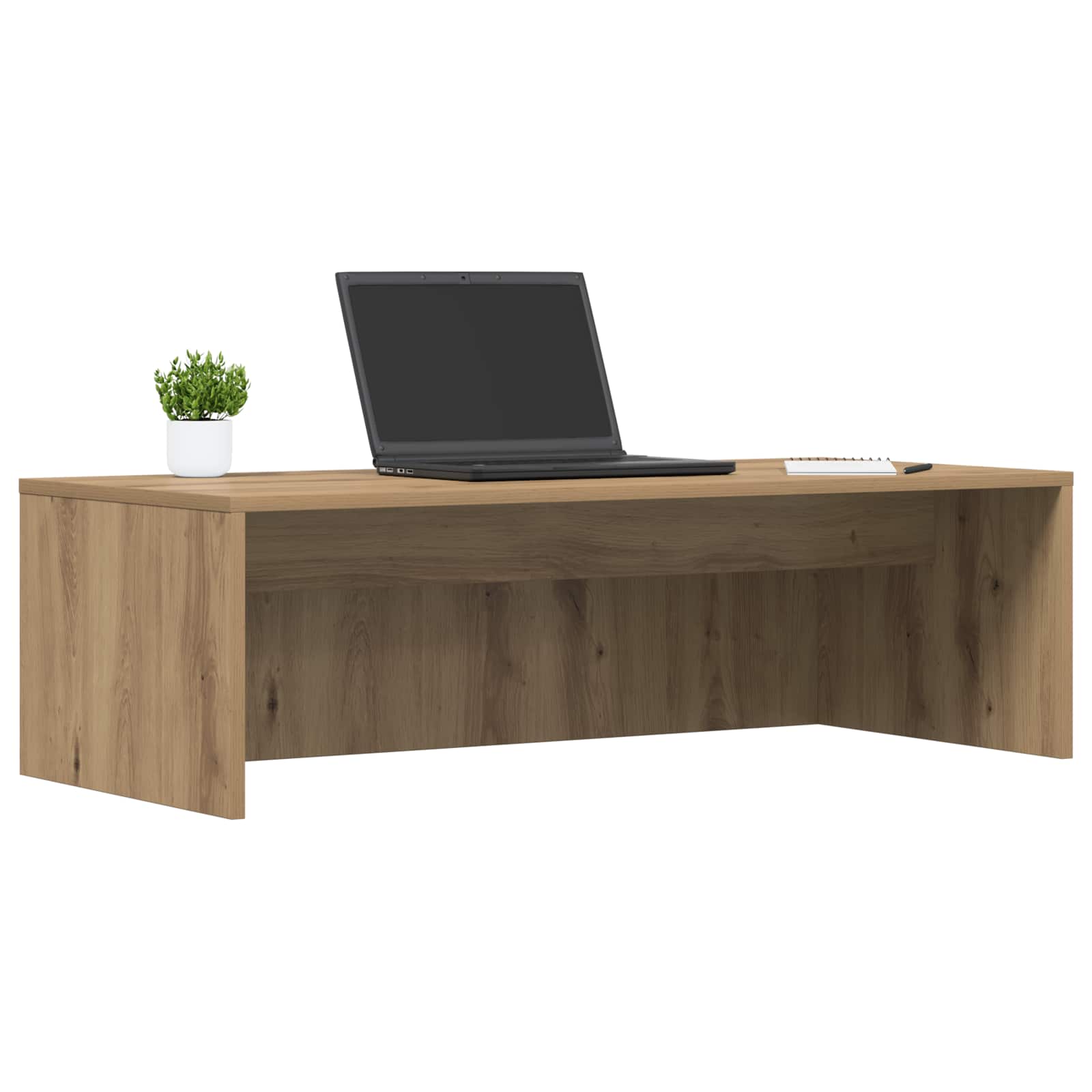 vidaXL Aan de muur bevestigd bureau Artisan Eiken 100 x 45 x 30 cm