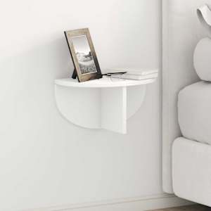 Stenska polica Bela 38 x 19 x 19 cm Konstruiran les