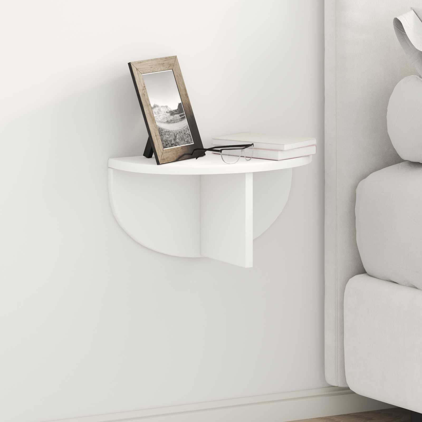 vidaXL Wandregal Wandmontiert 2 pcs Weiß 38 x 19 x 19 cm Holzwerkstoff