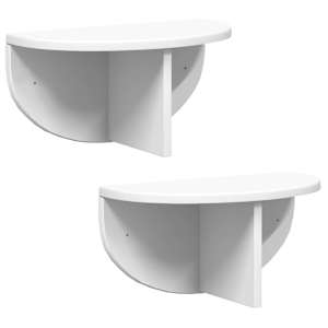 Nástěnná polička 2 pcs Bílá 38 x 19 x 19 cm kompozitní dřevo - obrázek 2