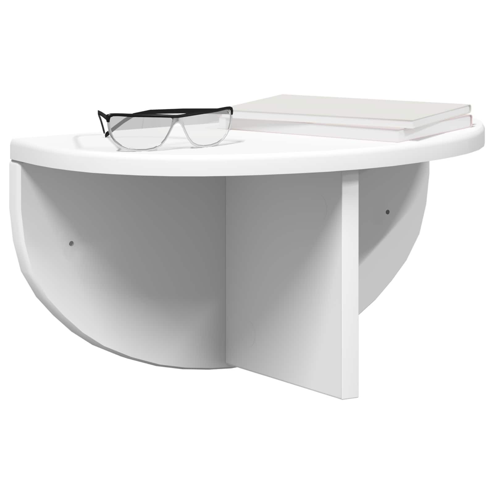 vidaXL Wandplank Wandgemonteerd 2 pcs Wit 38 x 19 x 19 cm Bewerkt hout