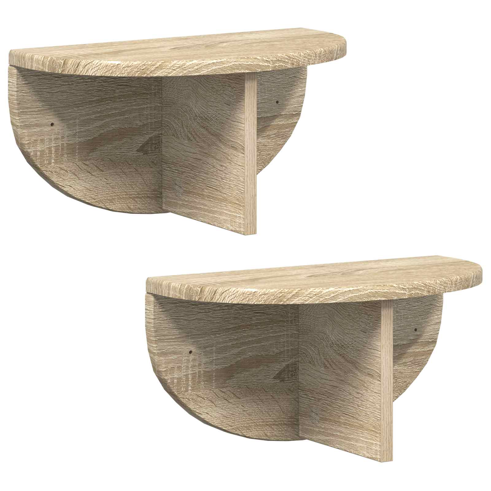 vidaXL Falpolc 2 pcs Sonoma tölgy 38 x 19 x 19 cm Faanyag
