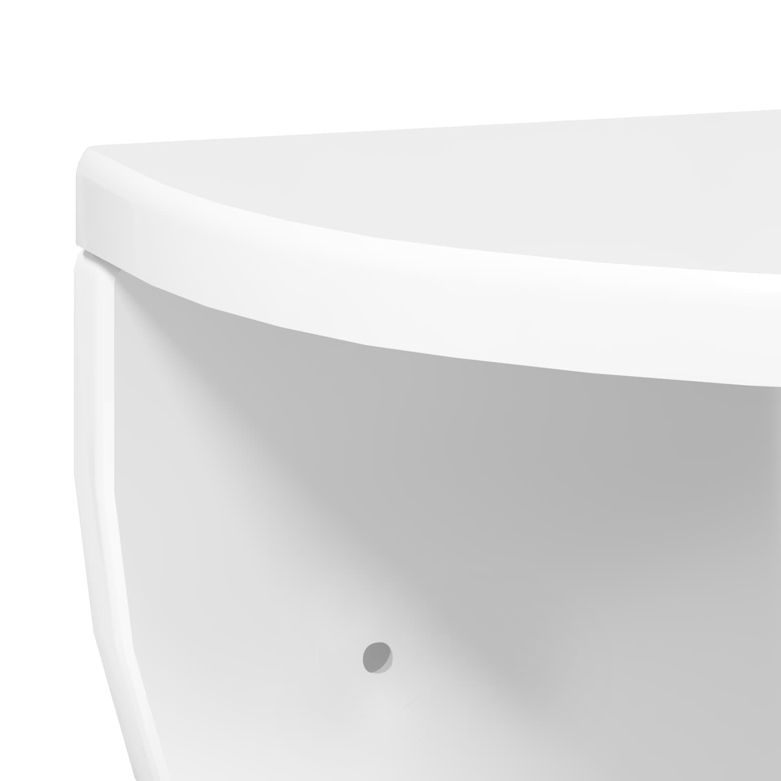 Seinähylly Korkean kiillon valkoinen 38 x 19 x 19 cm - Image 8