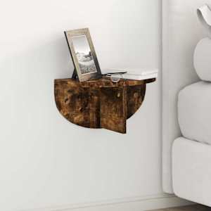 Stenska polica 2 pcs Dimljeni oreh 38 x 19 x 19 cm