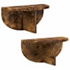vidaXL Seinariiul 2 tk Suitsutatud tamm 38 x 19 x 19 cm Tehispuit